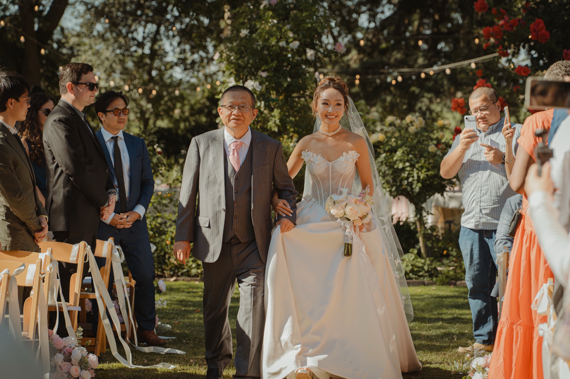 Nicole walking down the aisle